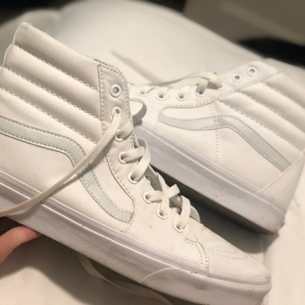 Classic high top white vans size 10m 12w